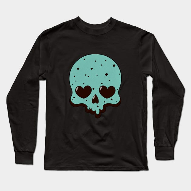 Skulls in the Dessert - Mint Chocolate Chip Long Sleeve T-Shirt by Meowlentine